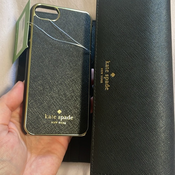 Kate Spade Black Long Wallet with iPhone 7/8 case - Picture 5 of 7